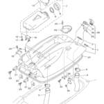 EW2-62137-00-00 en GM6-6213F-00-00 slang ventilator hose 1,2 motorkap Yamaha Superjet technische tekening OEM JETSKI STORE