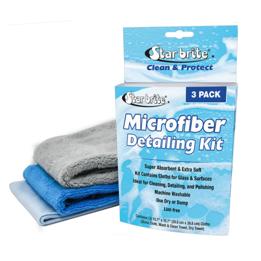 Microvezel schoonmaak doeken Microfiber detailing kit 3-pack StarBrite 40079M JETSKI STORE